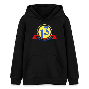 Logo 13 Bouches-du-Rhône - Teenager Organic Hoodie Mini Cruiser von Stanley/Stella - Schwarz - Vorne - AI Model Teenager Male light (155cm)