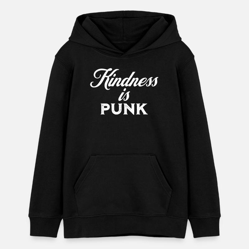 La gentillesse, c’est punk - Sweat à capuche ado bio Stanley/Stella - noir