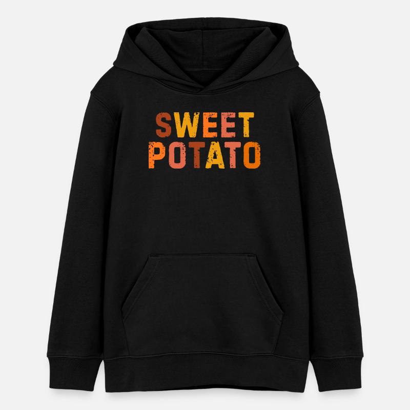 Patate douce Grouchy - Sweat à capuche ado bio Stanley/Stella - noir