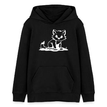 Fuchs - Teenager Organic Hoodie Mini Cruiser von Stanley/Stella - Schwarz - Vorne - AI Model Teenager Male light (155cm)