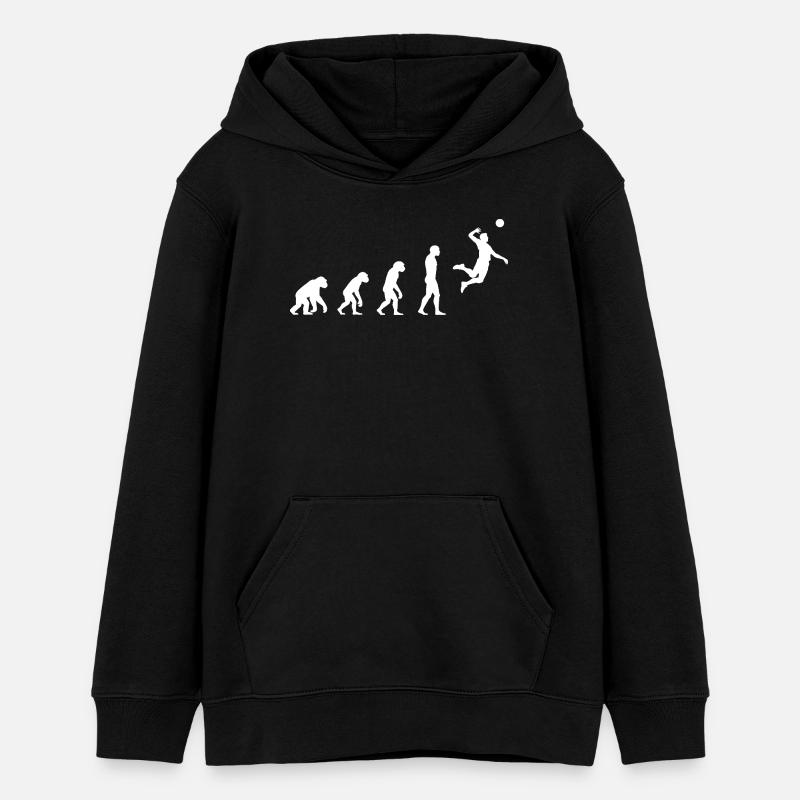 Evolution volleyball  - Teens Organic Hoodie by Stanley/Stella - black