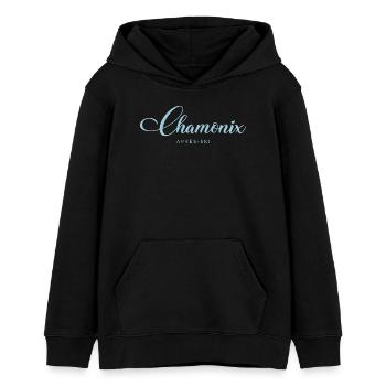 Chamonix Apres Ski - Teenager Organic Hoodie Mini Cruiser von Stanley/Stella - Schwarz - Vorne - AI Model Teenager Male light (155cm)
