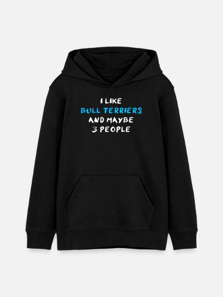 Bull Terrier Bullterrier - Teenager Organic Hoodie Mini Cruiser von Stanley/Stella - Schwarz