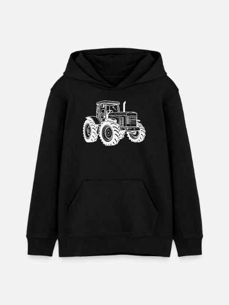 Traktor Symbol Bauer - Teenager Organic Hoodie Mini Cruiser von Stanley/Stella - Schwarz
