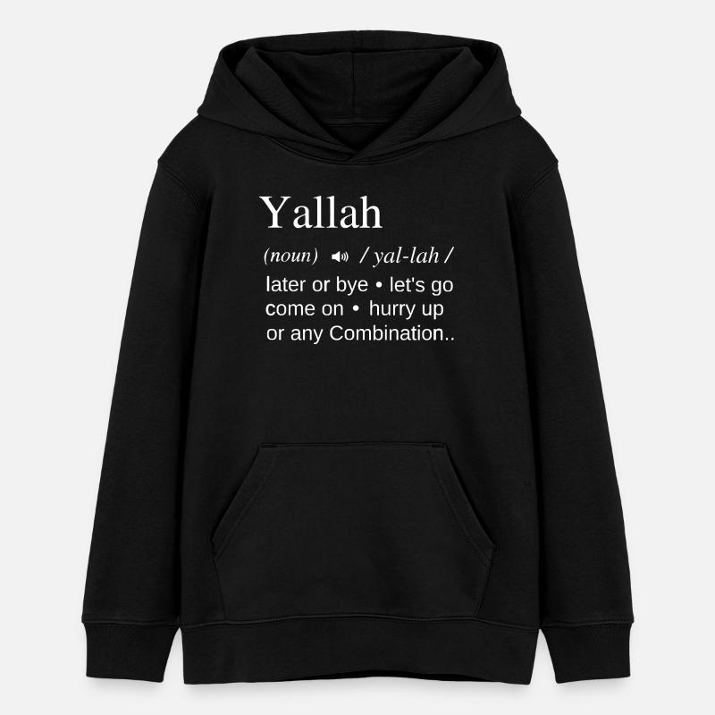 Yallah Arabe défenition - Sweat à capuche ado bio Stanley/Stella - noir