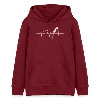 L’ère de l’ara - Sweat à capuche ado bio Stanley/Stella - bordeaux - Devant - AI Model Teenager Male dark (155cm)