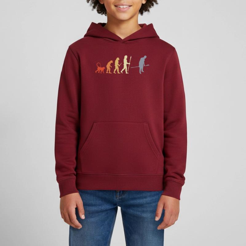 Baker Evolution Retro Look Teens Organic Hoodie by Stanley/Stella