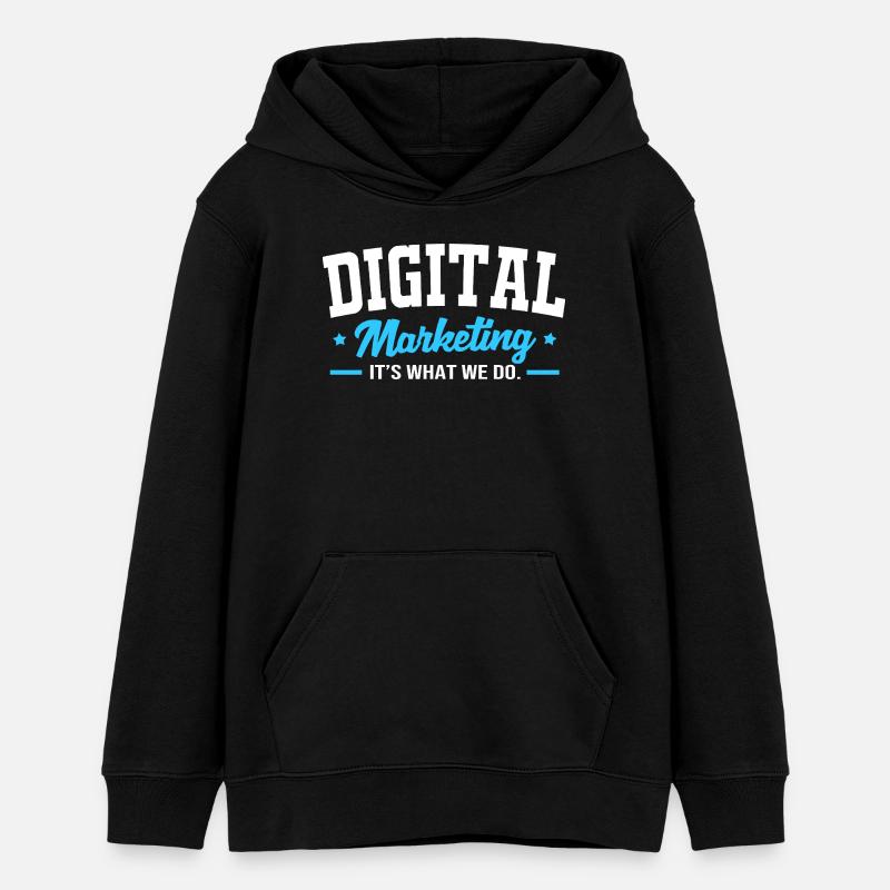Digital markedsføringssjef - Hettegenser ungdom økologisk Stanley/Stella - svart