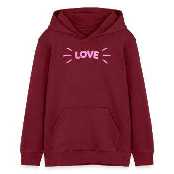 Love Pink Luminous - Teenager Organic Hoodie Mini Cruiser von Stanley/Stella - Burgunderrot - Vorne - AI Model Teenager Male dark (155cm)