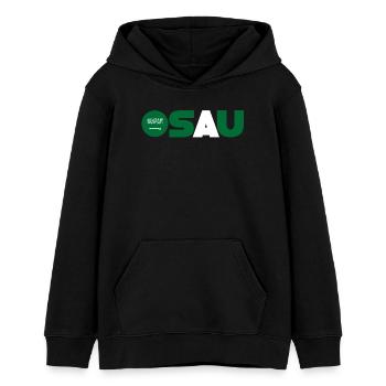 Arabie Saoudite - Sweat à capuche ado bio Stanley/Stella - noir - Devant - AI Model Teenager Male light (155cm)
