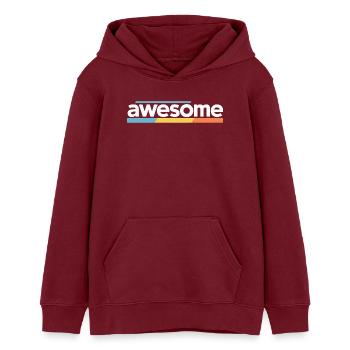 Fantastisches Typografie-Design - Teenager Organic Hoodie Mini Cruiser von Stanley/Stella - Burgunderrot - Vorne - AI Model Teenager Male dark (155cm)