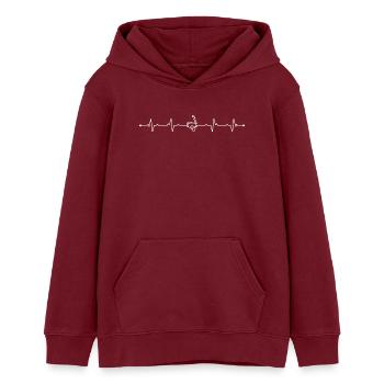 Conception en attente de téléchargement - Sweat à capuche ado bio Stanley/Stella - bordeaux - Devant - AI Model Teenager Male dark (155cm)