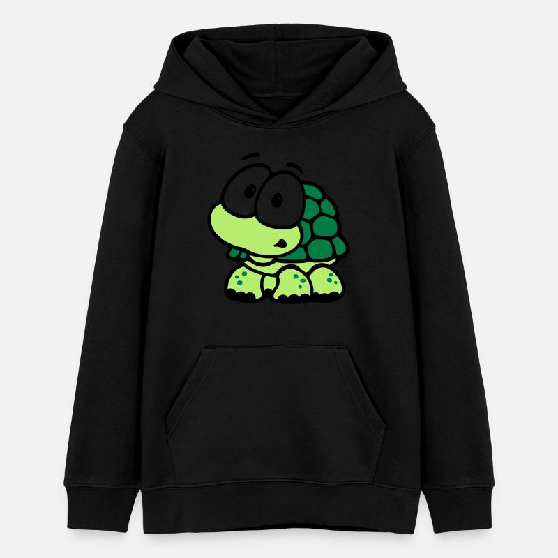 Tortue - Sweat à capuche ado bio Stanley/Stella - noir