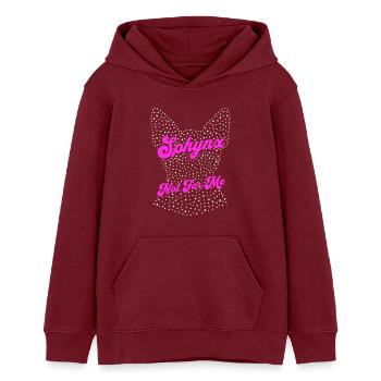 Sphynx Katze lustig - Teenager Organic Hoodie Mini Cruiser von Stanley/Stella - Burgunderrot - Vorne - AI Model Teenager Male dark (155cm)