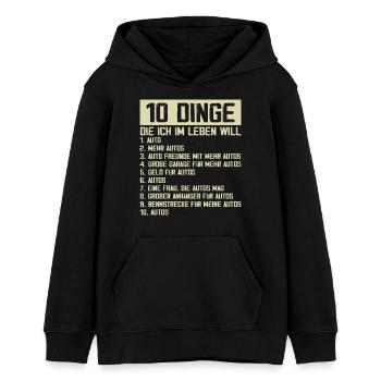 Tournevis de réglage de voiture - Sweat à capuche ado bio Stanley/Stella - noir - Devant - AI Model Teenager Male light (155cm)