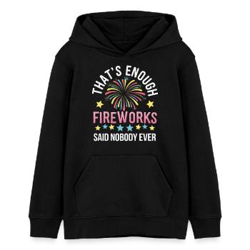 Pyrotechniker Feuerwerk Pyrotechnik - Teenager Organic Hoodie Mini Cruiser von Stanley/Stella - Schwarz - Vorne - AI Model Teenager Male light (155cm)