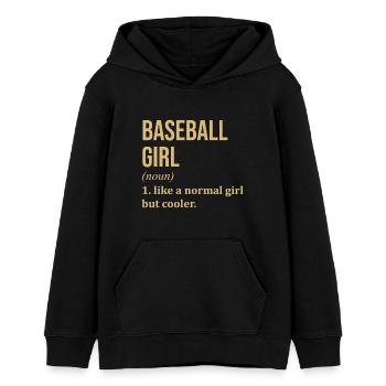 Baseball - Teenager Organic Hoodie Mini Cruiser von Stanley/Stella - Schwarz - Vorne - AI Model Teenager Male light (155cm)