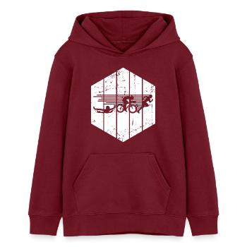 Compétition de triathlon - Sweat à capuche ado bio Stanley/Stella - bordeaux - Devant - AI Model Teenager Male dark (155cm)