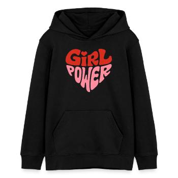 Feminist Girl Power Herz Design - Teenager Organic Hoodie Mini Cruiser von Stanley/Stella - Schwarz - Vorne - AI Model Teenager Male light (155cm)