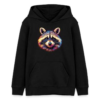 Waschbär - Teenager Organic Hoodie Mini Cruiser von Stanley/Stella - Schwarz - Vorne - AI Model Teenager Male light (155cm)
