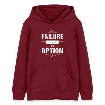 Failure is not an Option - motivation - Teenager Organic Hoodie Mini Cruiser von Stanley/Stella - Burgunderrot - Vorne - AI Model Teenager Male dark (155cm)
