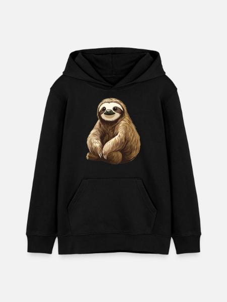 Faultiere Faultier - Teenager Organic Hoodie Mini Cruiser von Stanley/Stella - Schwarz