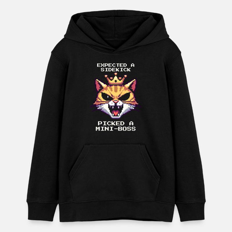 Au lieu de Sidekick | Refuge pour animaux chien chat - Sweat à capuche ado bio Stanley/Stella - noir