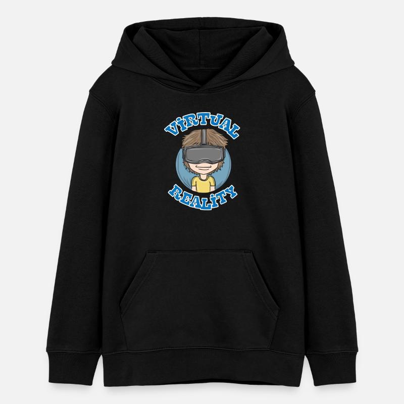 Cadeau de jeu - Sweat à capuche ado bio Stanley/Stella - noir