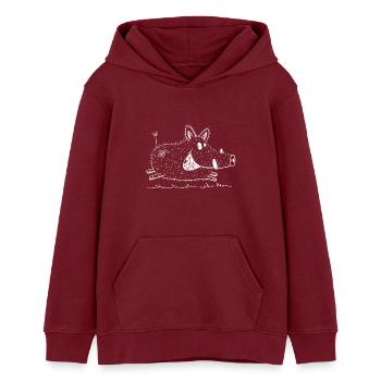 Flottes Wildschwein I Wildsau I Schwein - Teenager Organic Hoodie Mini Cruiser von Stanley/Stella - Burgunderrot - Vorne - AI Model Teenager Male dark (155cm)