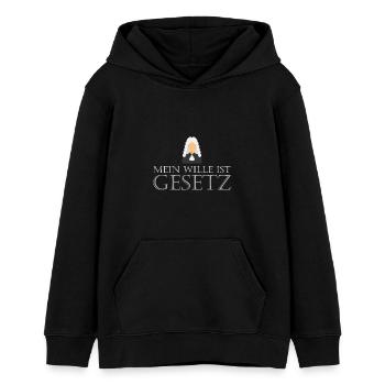 Mein Wille ist Gesetz - Teenager Organic Hoodie Mini Cruiser von Stanley/Stella - Schwarz - Vorne - AI Model Teenager Male light (155cm)