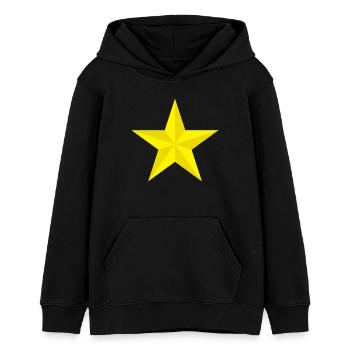 Amish Scheune Stern gelb Gelber Stern gelber Stern - Teenager Organic Hoodie Mini Cruiser von Stanley/Stella - Schwarz - Vorne - AI Model Teenager Male light (155cm)