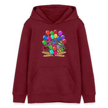 School Start Balloon Pencil School Bag Start - Teens Organic Hoodie by Stanley/Stella - burgundy - Front - AI Model Teenager Male dark (155cm)