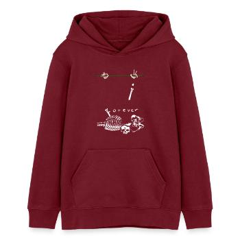 Entraînement de rue - Sweat à capuche ado bio Stanley/Stella - bordeaux - Devant - AI Model Teenager Male dark (155cm)