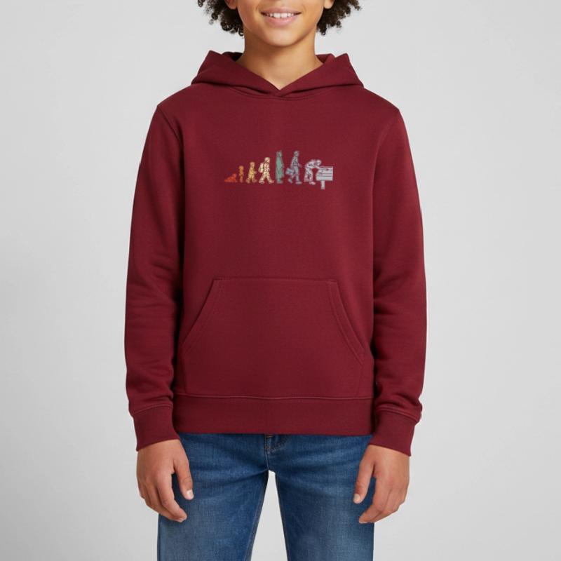 Pool Evolution Teens Organic Hoodie by Stanley/Stella