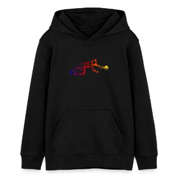 Catcher - Teenager Organic Hoodie Mini Cruiser von Stanley/Stella - Schwarz - Vorne - AI Model Teenager Male light (155cm)