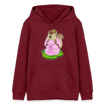 Eichhörnchen Braut Schleier Hochzeit - Teenager Organic Hoodie Mini Cruiser von Stanley/Stella - Burgunderrot - Vorne - AI Model Teenager Male dark (155cm)