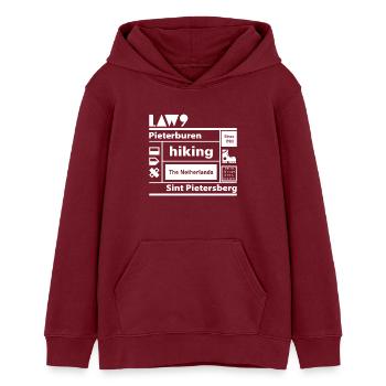 LAW 9 l Pieterburen l Sint Pietersberg l weiß - Teenager Organic Hoodie Mini Cruiser von Stanley/Stella - Burgunderrot - Vorne - AI Model Teenager Male dark (155cm)
