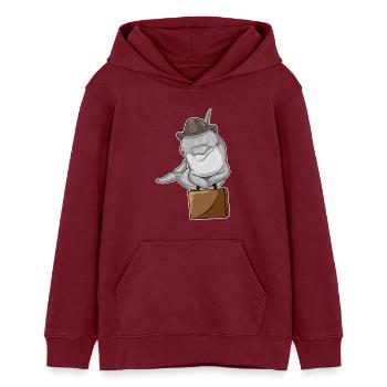 Porte-documents Delfin Entrepreneur - Sweat à capuche ado bio Stanley/Stella - bordeaux - Devant - AI Model Teenager Male dark (155cm)