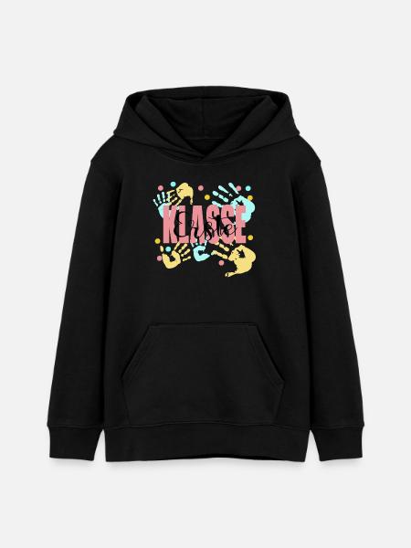 First Class Hands - Teens Organic Hoodie by Stanley/Stella - black