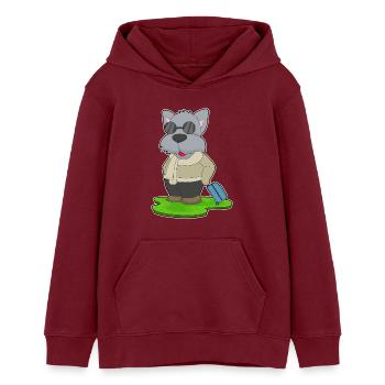Valise de voyage pour chien - Sweat à capuche ado bio Stanley/Stella - bordeaux - Devant - AI Model Teenager Male dark (155cm)