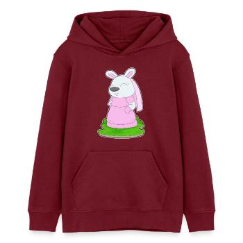 Hase Braut Schleier Hochzeit - Teenager Organic Hoodie Mini Cruiser von Stanley/Stella - Burgunderrot - Vorne - AI Model Teenager Male dark (155cm)