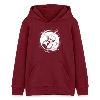 Violine - Teenager Organic Hoodie Mini Cruiser von Stanley/Stella - Burgunderrot - Vorne - AI Model Teenager Male dark (155cm)