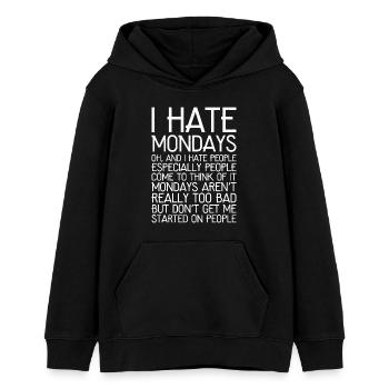 Ich hasse Montagen - Teenager Organic Hoodie Mini Cruiser von Stanley/Stella - Schwarz - Vorne - AI Model Teenager Male light (155cm)