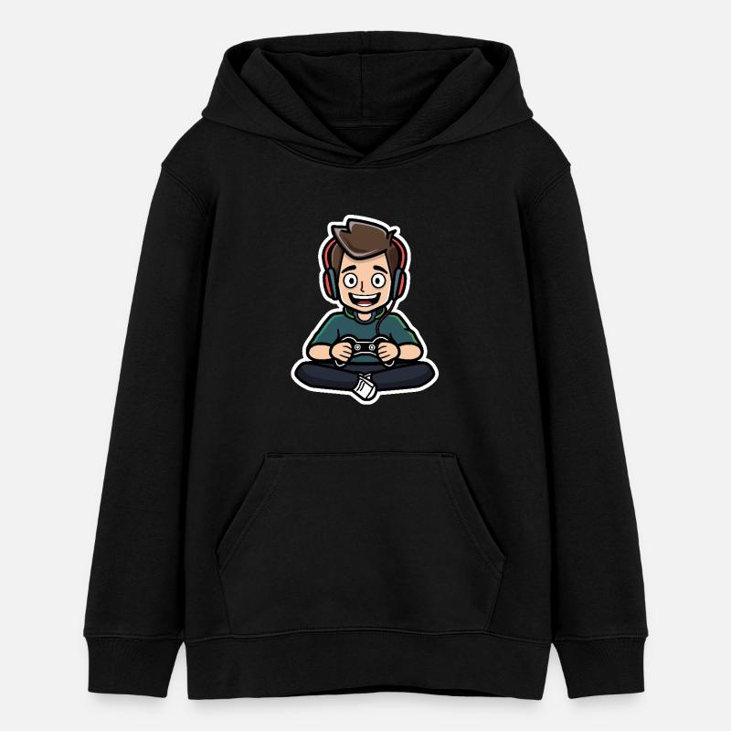 Jeu - Sweat à capuche ado bio Stanley/Stella - noir