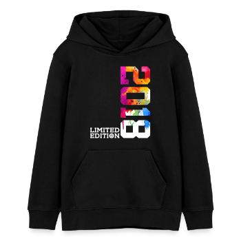 8. GEBURTSTAG LIMITED EDITION 2018 - Teenager Organic Hoodie Mini Cruiser von Stanley/Stella - Schwarz - Vorne - AI Model Teenager Male light (155cm)