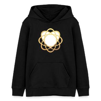Yoga Coeur Amour Méditation Or Luxe Mandala om - Sweat à capuche ado bio Stanley/Stella - noir - Devant - AI Model Teenager Male light (155cm)