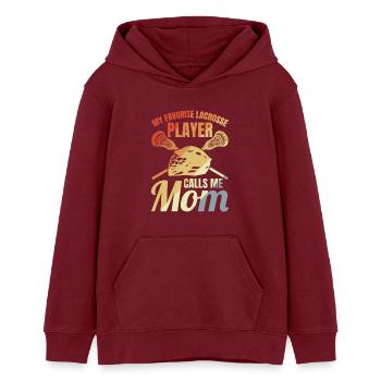 Lacrosse Mutter - Teenager Organic Hoodie Mini Cruiser von Stanley/Stella - Burgunderrot - Vorne - AI Model Teenager Male dark (155cm)