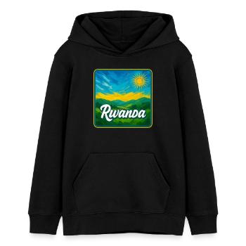 Ruanda – Die grüne Schönheit Afrikas - Teenager Organic Hoodie Mini Cruiser von Stanley/Stella - Schwarz - Vorne - AI Model Teenager Male light (155cm)