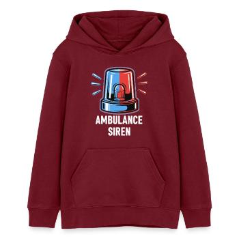 Ambulance Sirene - Teenager Organic Hoodie Mini Cruiser von Stanley/Stella - Burgunderrot - Vorne - AI Model Teenager Male dark (155cm)