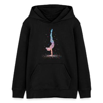 Gymnastik Gymnastaste Akrobatik – Silhouette - Teenager Organic Hoodie Mini Cruiser von Stanley/Stella - Schwarz - Vorne - AI Model Teenager Male light (155cm)